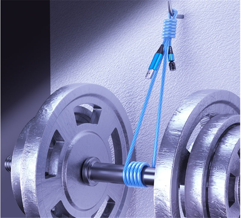 540 Rotate Luminous Magnetic Cable 3A Fast Charging Mobile Phone