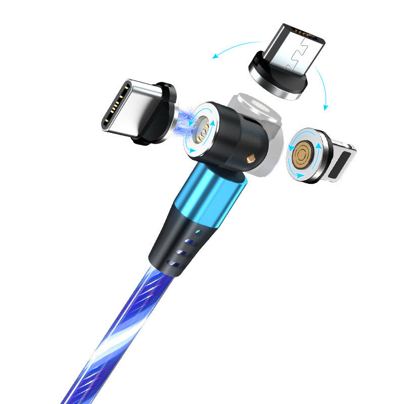 540 Rotate Luminous Magnetic Cable 3A Fast Charging Mobile Phone