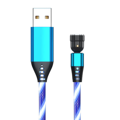 540 Rotate Luminous Magnetic Cable 3A Fast Charging Mobile Phone