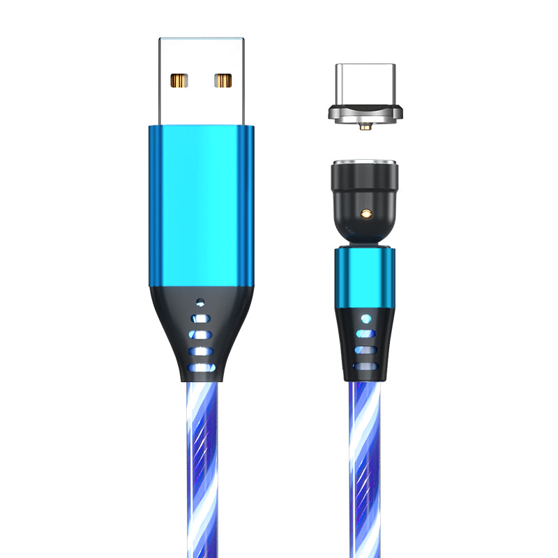 540 Rotate Luminous Magnetic Cable 3A Fast Charging Mobile Phone