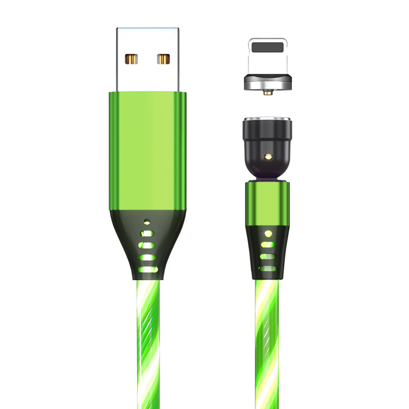 540 Rotate Luminous Magnetic Cable 3A Fast Charging Mobile Phone