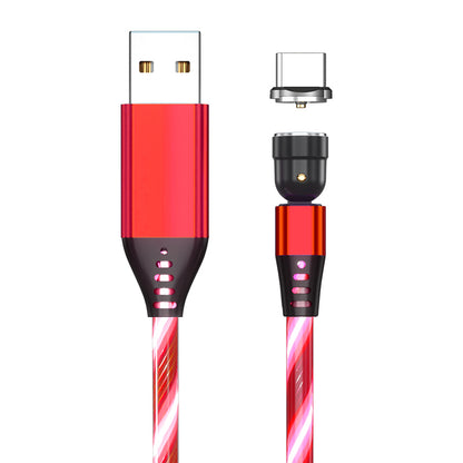540 Rotate Luminous Magnetic Cable 3A Fast Charging Mobile Phone