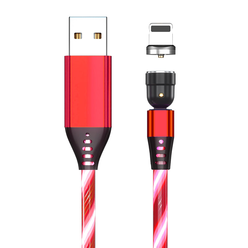 540 Rotate Luminous Magnetic Cable 3A Fast Charging Mobile Phone