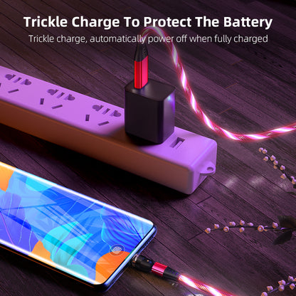 540 Rotate Luminous Magnetic Cable 3A Fast Charging Mobile Phone