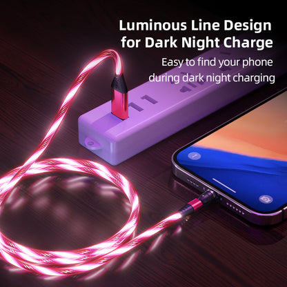 540 Rotate Luminous Magnetic Cable 3A Fast Charging Mobile Phone