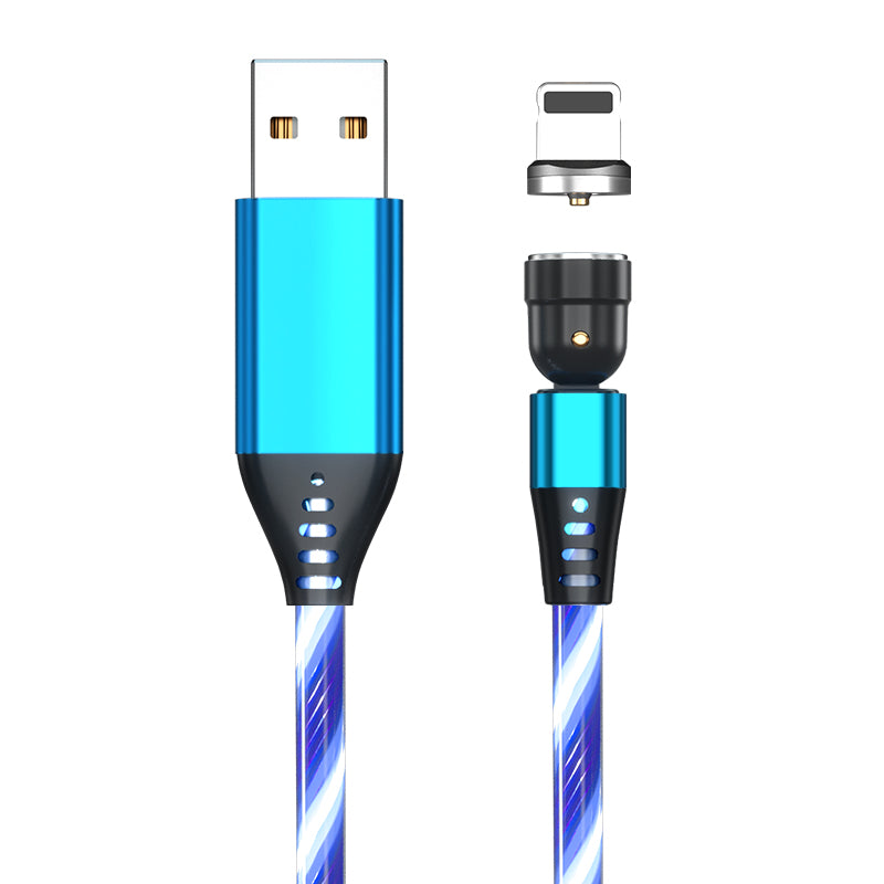 540 Rotate Luminous Magnetic Cable 3A Fast Charging Mobile Phone