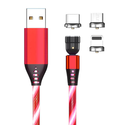 540 Rotate Luminous Magnetic Cable 3A Fast Charging Mobile Phone